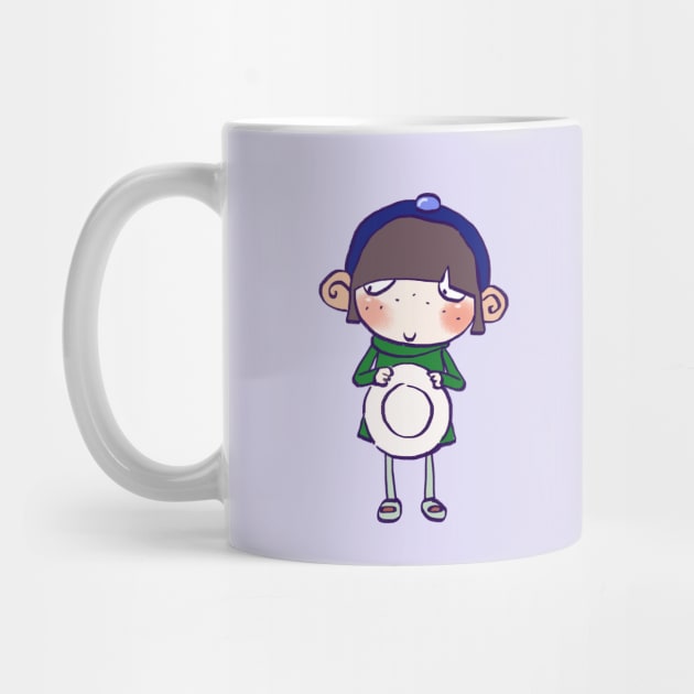 sarah and duck plate girl / children's cartoon by mudwizard